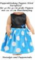 Puppen Kleidung Party Kleid aus Samt hellblau Abendkleid für 40 bis 45 cm Puppen, Nr. 229c