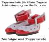 Puppen Schuhe Slipper Ballerinas rot 2,5 cm lang, Nr. 257a