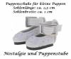Puppen Schuhe f&uuml;r ganz kleine Puppen Slipper Ballerinas wei&szlig; 2,5 cm lang, Nr. 257d 