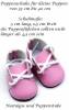 Puppen Schuhe Schnürschuhe pink für kleine Puppen 5 cm lang, Nr. 258