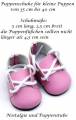 Puppenschuhe 5 cm lang