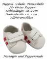 Puppenkleidung Puppenschuhe Puppen Turnschuhe ca 4 cm lang für Puppen von 28 - 32 cm, Nr. 223
