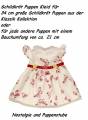 Puppenkleider Puppen Kleid Schmetterlingsmuster für 34 cm Klassik Puppen Schildkröt, Nr. 34768