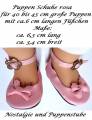 Puppenschuhe 6 cm lang