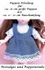 Puppenkleid Jeanskleid mit Bluse für kleine 16 cm Puppen, Nr. 66