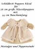 Schildkröt Puppen Kleidung beige gestreiftes Doppelkleid für 56 cm Puppen, Nr 56090