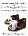 Puppen Turn Schuhe Sneakers braun für 42 bis 45 cm Puppen, Nr. 309