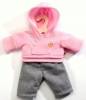 Puppen Kleidung Puppen Jogginganzug rosa-grau von Heless für 28 cm - 35 cm große Puppen