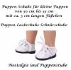 Puppen Schuhe Schnürschuhe Lackschuhe weiß für kleine Puppen 5 cm lang, Nr. 182