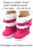 Puppen Schuhe Stiefel Winterstiefel pink 7 cm lang, Nr. 1927