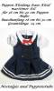 Puppen Matrosen Kleid Jeanskleid mit weißer Bluse für 40 cm Puppen, Nr. 226