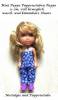 Mini Puppe kleine Puppe Puppenstuben Puppe 11 cm voll beweglich blaue Hose, Nr. 320b