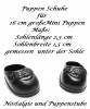 Puppen Schuhe schwarz für Miniatur Puppen von 16 cm bis 18 cm, Nr. 37
