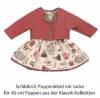 Puppen Kleid mit brombeerfarbener Jacke für 46 cm Puppen Schildkröt Klassikpuppen, Nr. 46278