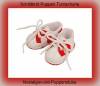 Schildkröt Puppen Turn Schuhe rot weiss für 5 cm lange Füßchen, Nr. 36181