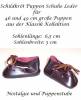 Schildkr&ouml;t Puppenschuhe Leder Schn&uuml;rschuhe braun f&uuml;r ca. 6,5 cm F&uuml;&szlig;chen, Nr. 49179