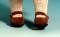 Puppen Kleidung Schuhe Velour braun...
